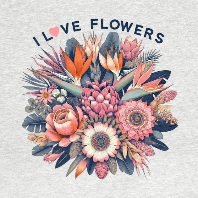 I LOVE FLOWERS FUNNY CUTE GIFT by miskel